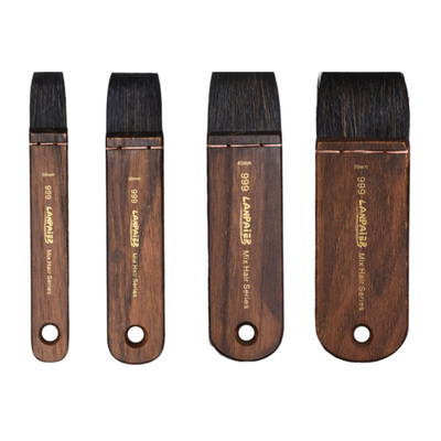 加肯优质灰松鼠毛水彩板刷排刷