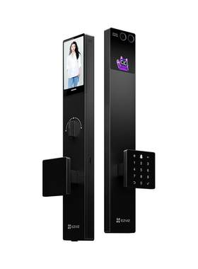 萤石启明AI智能人脸视频门锁家用Y5000FVS双屏掌静脉密码无需指纹