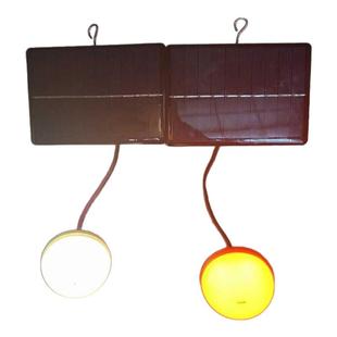 新款太阳能充电灯泡灯笼专用户外防水LED红光暖光节能自动不插电