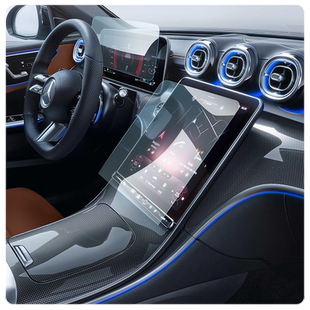 适用于奔驰E300L屏幕钢化膜25款E级E260L中控膜车内装饰用品大全