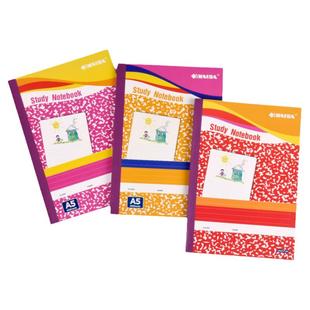 KAISA凯萨童趣系列A5可平摊本彩色大理石纹定页本大学生课堂笔记本子高颜值学生记事本横线奶牛纹学习本子