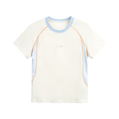 TIRED城市户外拼色运动短袖t恤女