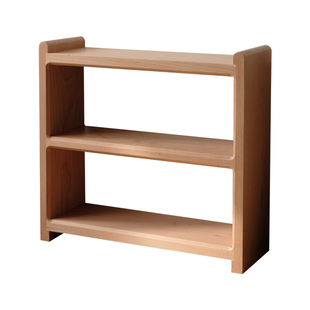 北欧日式桌面实木置物架樱桃木榉木双层茶具咖啡杯子收纳架摆件