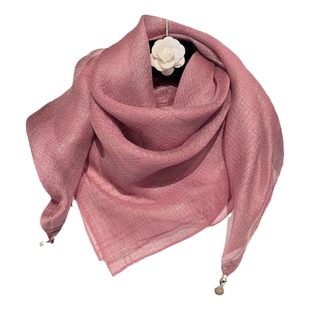 丝巾女春秋新款磁吸扣高级感雪纺纱巾百搭装饰小领巾薄款洋气围巾