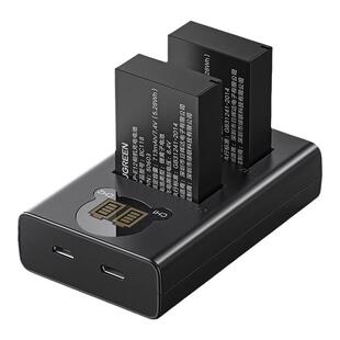 绿联相机电池lp-e12适用于佳能EOS M50 M200 M100 100D SX70hs M10 M2 M kissx7 x7 微单双口充电器套装配件