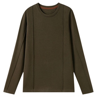 意奢老钱风2025秋冬新款男士华绒绵羊毛软糯保暖舒适长袖打底衫潮