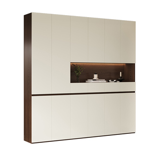 ENF级鞋柜门口靠墙一体多功能储藏柜可定制到顶大容量多层收纳柜