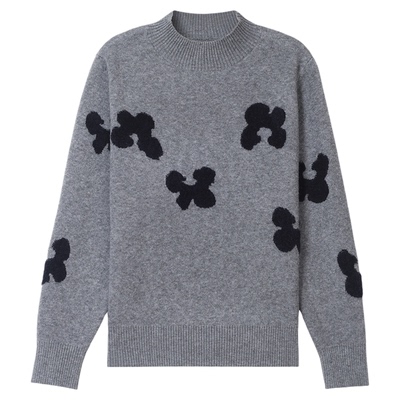 恒源祥半高领羊毛短款打底衫女