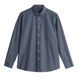 绅士商务通勤 高端PIMA棉暗纹提花面料 秋季男士长袖衬衫 DAH461