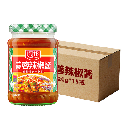 厨邦蒜蓉辣椒酱210g*15整箱商用