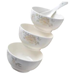 简约家用陶瓷饭碗4-10个装套装高颜值网红吃饭碗瓷碗小碗加厚防烫