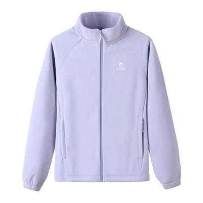 骆驼运动加绒外套女立领上衣内搭御寒保暖抗静电摇粒绒开衫外套男