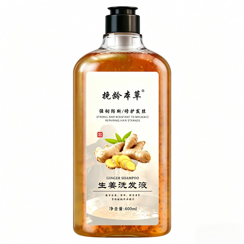 手工压榨生姜洗发水控油去屑温和