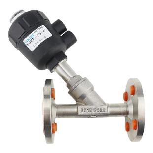 角座阀气动执行器304法兰开关配件高温二通4分空气油水控制阀YJZF