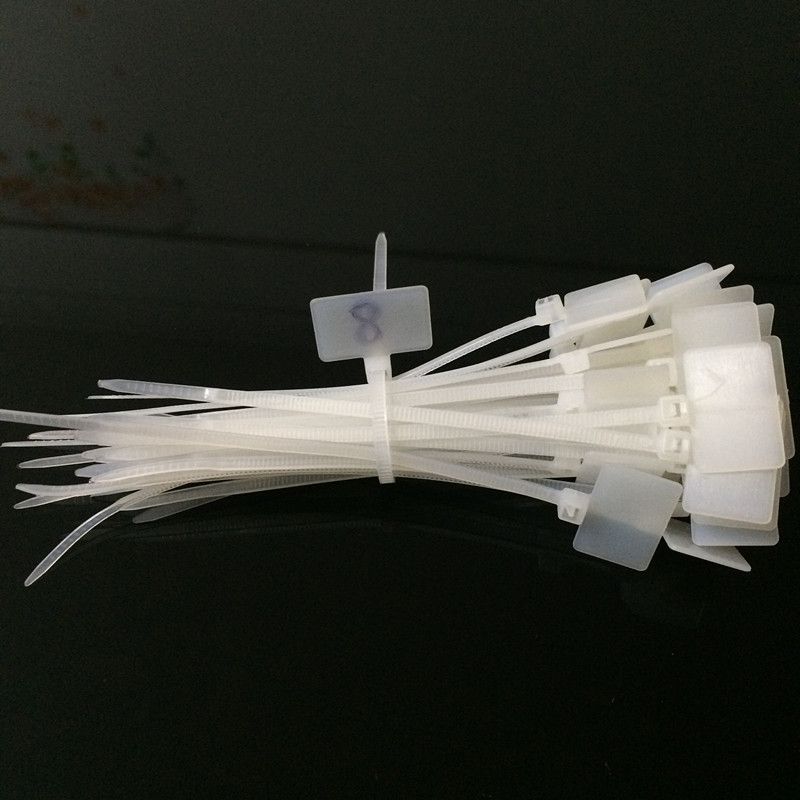 直销供应手写标牌扎带优质白色尼龙塑料标签扎带 质量保证