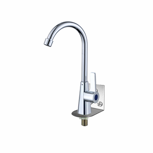 壁挂式厨房水龙头4/四分单冷阳台拖把池洗衣池简易明装贴式墙单水