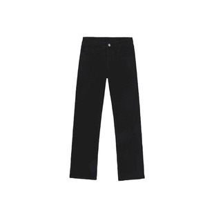 黑色牛仔裤男款美式潮流硬汉穿搭直筒裤子cleanfit修身弹力长裤男