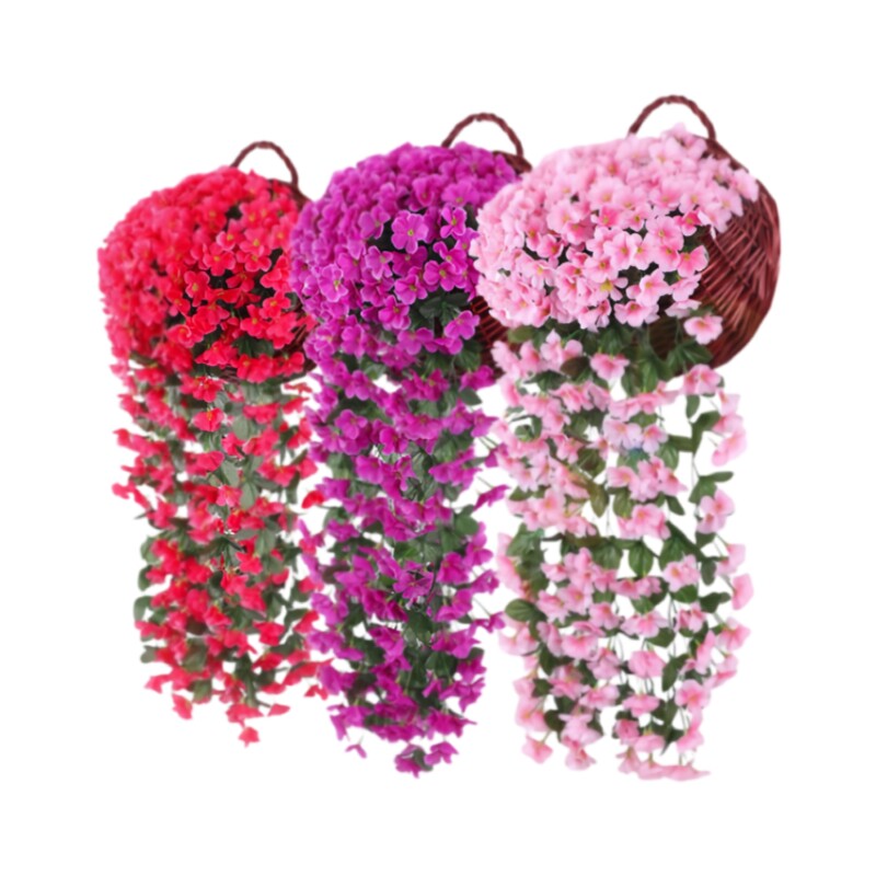 仿真花假花藤条紫罗兰绣球吊兰