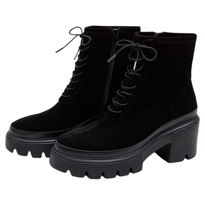 莎莎苏增高弹力瘦瘦靴中筒时装靴