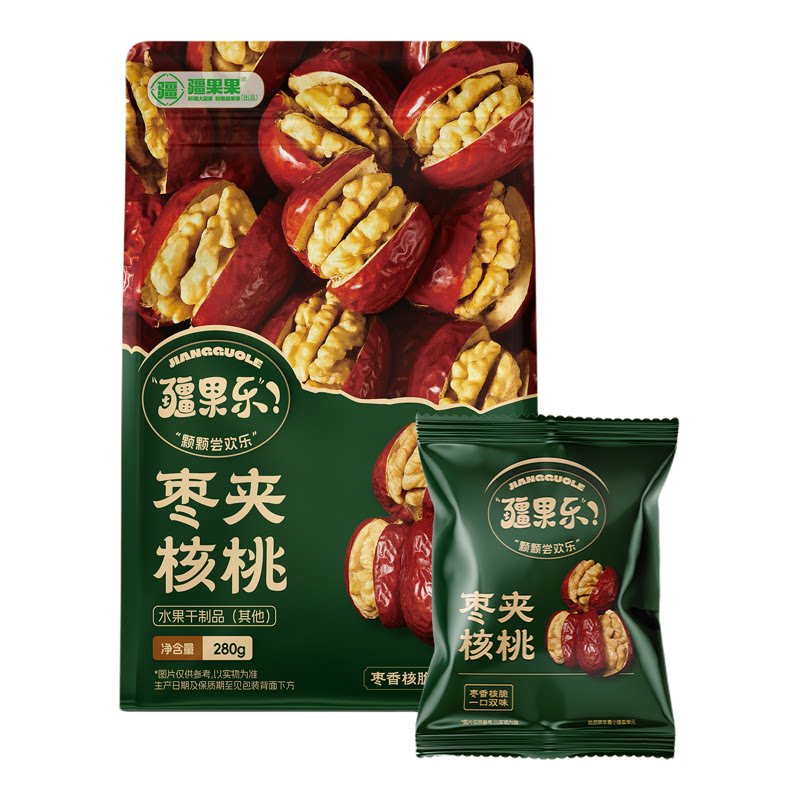 疆果乐枣夹核桃独立包装280g
