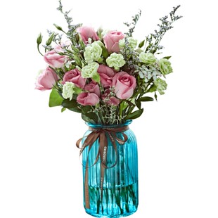 花束包月一周一花红玫瑰百合家庭每周鲜花速递杭州同城家用花店