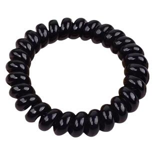 韩国电话线发圈女小号细款扎头发头绳电线发绳黑色皮筋塑料圈头饰