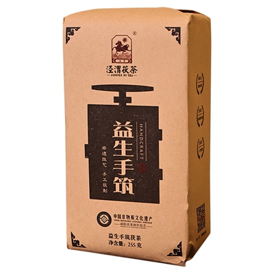 【小克重手筑】泾渭茯茶 黑茶金花茯砖茶 非遗技艺 益生手筑