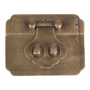 中式仿古纯铜免开孔箱扣搭扣首饰盒铜配件木盒锁扣樟木箱子铜箱牌