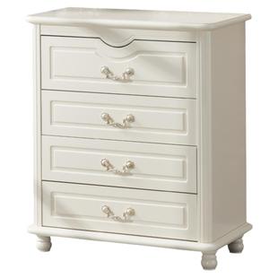 美式五斗柜实木抽屉卧室收纳柜子储物柜欧式五斗橱烤漆边柜大容量