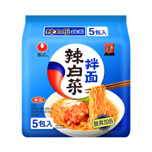 农心辣白菜拌面韩式冷面韩国口味凉拌面泡菜风味拉面速食泡面5袋