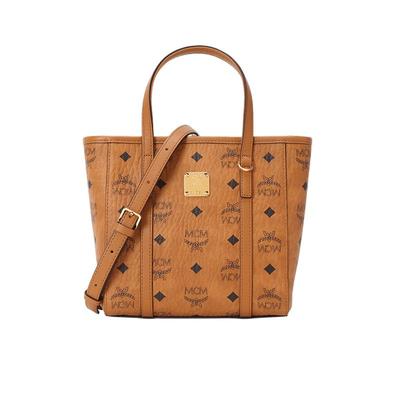 MCM干邑色单肩斜挎包菜篮子