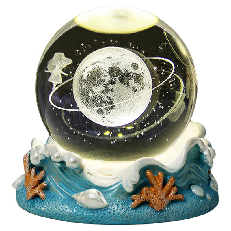 水晶球小夜灯摆件毕业送人礼物