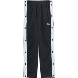 准者儿童加绒全开排扣裤2026年秋冬男孩运动训练保暖长裤篮球裤子