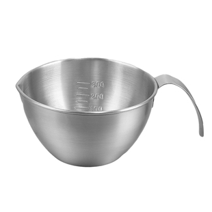 304不锈钢带手柄量杯食品级刻度蛋液打蛋杯鸡蛋烘焙料理碗引流碗