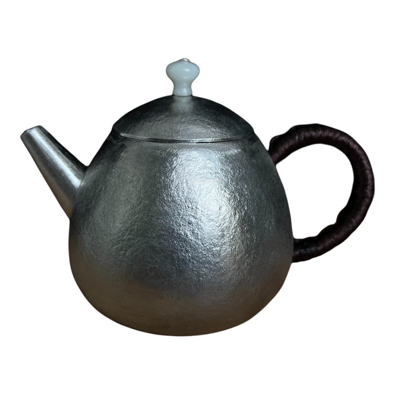 锡雕侠侣郑天泗福喜手工茶壶非遗