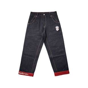 WOOKONG悟空2026新品重磅原牛丹宁天蓬元帅刺绣直牛仔裤男士宽松