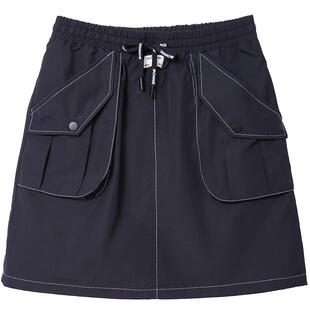 紫涵工装口袋半身裙女纯色短款一步裙夏季新款百搭简约时尚学院风