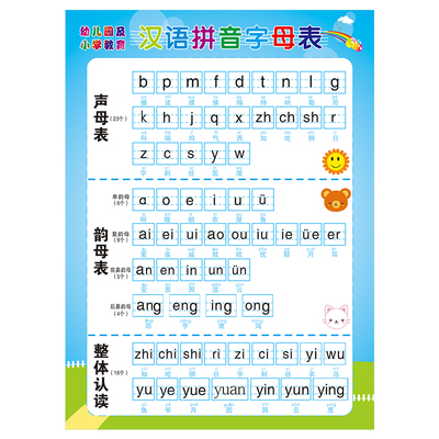 幼儿衔接26个启蒙汉语拼音字母表