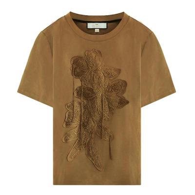 COCOBELLA立体浮雕万针刺绣T恤