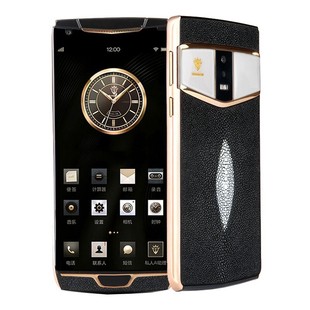 KRETA(克里特）2024新机高端奢侈商务定制智能手机旗舰版白玉和田玉翡翠镶金艺术收藏全网通手机送礼