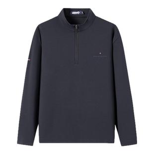 [磨毛]Navigare意大利小帆船长袖T恤男秋冬新款半拉链体恤打底衫