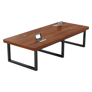 实木会议桌长桌工作台长方形书桌办公桌子会议室商务洽谈桌椅组合