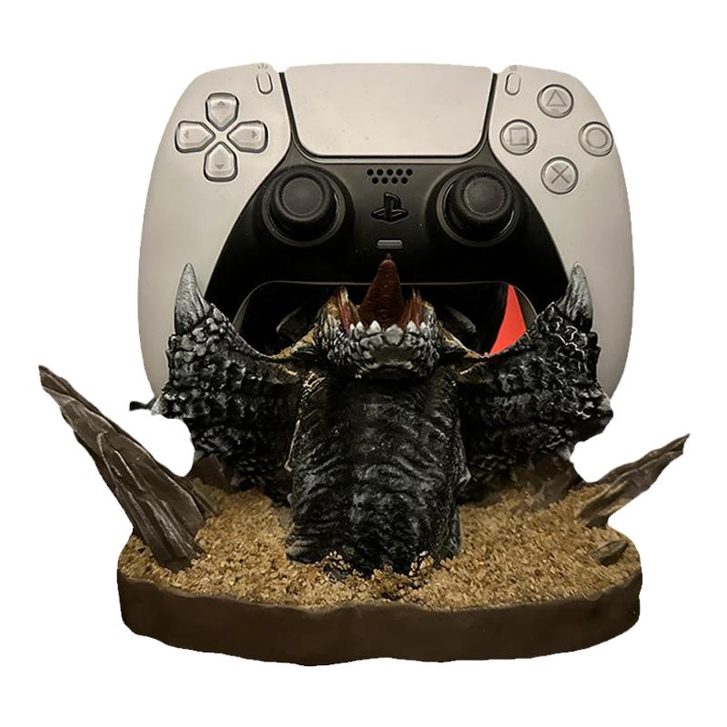 漫吾 怪物猎人主题游戏手柄支架黑角龙模型摆件PS5/PS4/XBOX通用