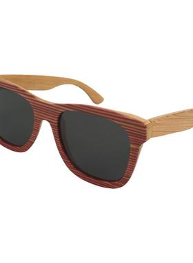 墨镜华丽风红色竹子太阳镜