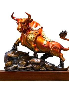 铜金岁月黄铜牛转乾坤开业礼品