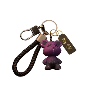 新款小熊男女钥匙链钥匙扣情侣卡通可爱高档汽车男生钥匙圈锁匙扣