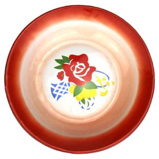 老式搪瓷盘子14--22cm菜碟圆形小吃碟怀旧餐厅市井火锅饭店铁盘子