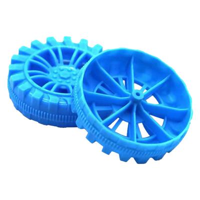 35*2mm蓝色塑料车轮车轴套装