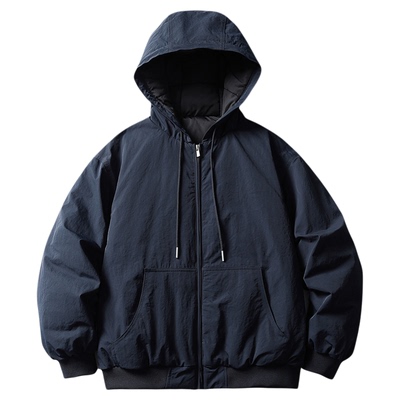 轻薄连帽羽绒服男款高级感2025新款加厚保暖冬季厚外套男高充绒量