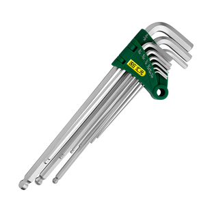 汇元英制内六角扳手套装9件套加长内六方六棱扳手六角螺丝刀工具